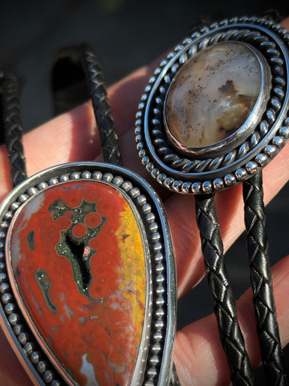 Ocean Jasper Western Bolo Tie