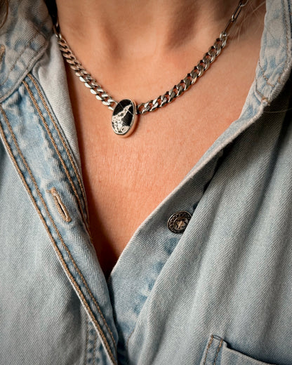 White Buffalo Mixed Chain Necklace