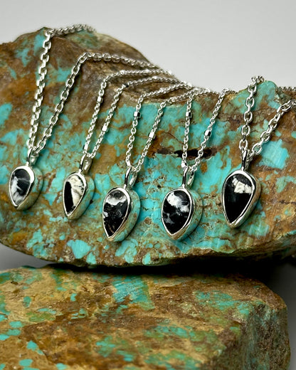 White Buffalo Charm Necklace #5 {18" chain}