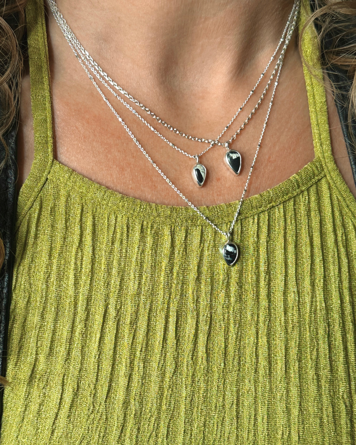 White Buffalo Charm Necklace #3 {16" chain}