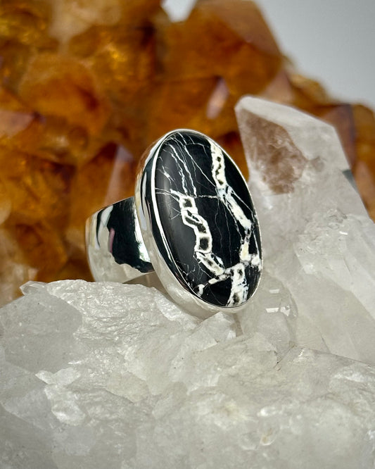 White Buffalo Wide Band Ring {sz 4.75/5}